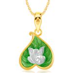 Buy Srikara Alloy Gold Plated CZ / AD Ganesha Fashion Jewellery Pendant with Chain - SKP2516G - Purplle