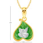 Buy Srikara Alloy Gold Plated CZ / AD Ganesha Fashion Jewellery Pendant with Chain - SKP2516G - Purplle