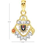 Buy Srikara Alloy Gold Plated CZ / AD Shri Balaji Fashion Jewelry Pendant with Chain - SKP1913G - Purplle