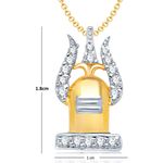 Buy Srikara Alloy Gold Plated CZ / AD Fashion Jewellery Pendant with Chain - SKP1134GA - Purplle