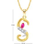 Buy Srikara Alloy Gold Plated CZ/AD Initial Letter S Ganesh Fashion Jewelry Pendant - SKP2254G - Purplle