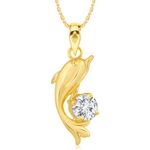 Buy Srikara Alloy Gold Plated Dolphin CZ/AD Studded Fashion Jewelry Pendant Chain - SKP2935G - Purplle