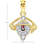 Buy Srikara Alloy Gold Plated CZ/AD Tirupati Balaji Fashion Jewellery Pendant Chain - SKP1915G - Purplle