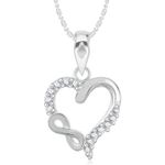 Buy Srikara Alloy Rhodium Plated CZ/AD Infinite Love Fashion Jewellery Pendant Chain - SKP3127R - Purplle