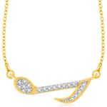 Buy Srikara Brass Alloy Gold Plated CZ / AD Fashion Jewellery Pendant with Chain - SKP3228G - Purplle