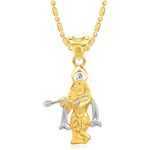Buy Srikara Alloy Gold Plated CZ / AD Murlidhar Fashion Jewellery Pendant with Chain - SKP1400G - Purplle