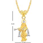 Buy Srikara Alloy Gold Plated CZ / AD Murlidhar Fashion Jewellery Pendant with Chain - SKP1400G - Purplle
