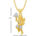 Buy Srikara Alloy Gold Plated CZ/AD The Jai Hanuman Fashion Jewellery Pendant Chain - SKP1398G - Purplle