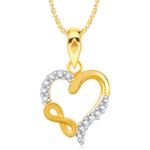 Buy Srikara Alloy Brass Gold Plated CZ / AD Infinite Love Fashion Jewellery Pendant - SKP3127G - Purplle