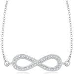 Buy Srikara Alloy Rhodium Plated CZ/AD Infinite Design Fashion Jewelry Pendant Chain - SKP3251R - Purplle