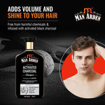 Buy Man Arden Activated Charcoal Shampoo With Argan Oil (No Sulphate, Paraben or Silicon), 250ml - Purplle