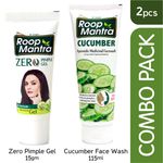 Buy Roop Mantra Anti Acne Pimple Combo Pack (Zero Pimple Gel 15gm + Cucumber Face Wash 115ml) - Helpful in Acne, Pimples, Blemishes - Purplle