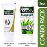 Buy Roop Mantra Face Care Combo Pack (Face Cream 15gm + Aloe-Vera Face Wash 50ml) - Helpful in Acne, Pimples, Blemishes - Purplle