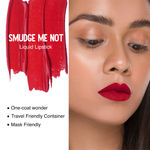 Buy SUGAR Cosmetics - Smudge Me Not - Liquid Lipstick - 52 Modern Auburn (Flamenco Red / Deep Red with Blue Undertone) - 4.5 ml - Ultra Matte Liquid Lipstick, Transferproof and Waterproof, Lasts Up to 12 hours - Purplle