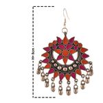 Buy Crunchy Fashion Multicoloured Oxidised Silver Dangler Earrings - Purplle