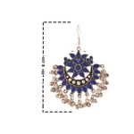 Buy Crunchy Fashion Blue Oxidised Silver Dangler Earrings - Purplle