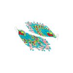 Buy Crunchy Fashion Gold Plated Black Multi colour bohemian Beadded Tassel Earring - Purplle