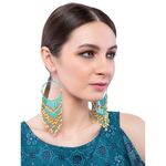 Buy Crunchy Fashion Gold Plated Multi colour bohemian Beadded Tassel Earring - Purplle