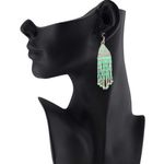 Buy Crunchy Fashion Gold Plated Fancy Z-Green bohemian Beadded Tassel Earring - Purplle