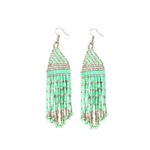 Buy Crunchy Fashion Gold Plated Fancy Z-Green bohemian Beadded Tassel Earring - Purplle