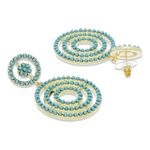 Buy Crunchy Fashion Green Beaded Hoops Earrings - Purplle