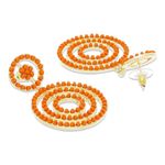 Buy Crunchy Fashion Orange Beaded Hoops Earrings - Purplle