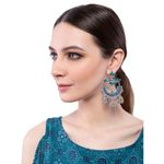 Buy Crunchy Fashion Oxidised Silver Bohemian Jhumki Earring - Purplle