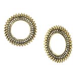 Buy Crunchy Fashion Tribal Oxidised Golden Bohemian Stud - Purplle