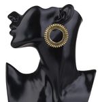 Buy Crunchy Fashion Tribal Oxidised Golden Bohemian Stud - Purplle