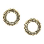 Buy Crunchy Fashion Tribal Oxidised Golden Bohemian Stud - Purplle