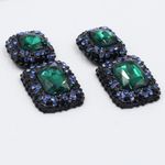 Buy Crunchy Fashion Alloy Green Crystal Dangle Earring - Purplle