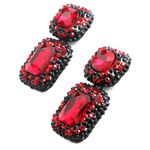 Buy Crunchy FashionAlloy Red Crystal Dangle Earring - Purplle