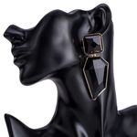Buy Crunchy Fashion Gold Plated Black Crystals Statement Earrings - Purplle