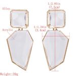 Buy Crunchy Fashion Golden Plated white crystal Dangler Earring - Purplle