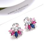 Buy Crunchy Fashion White & Pink Crystal Stud - Purplle