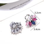 Buy Crunchy Fashion White & Pink Crystal Stud - Purplle