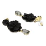 Buy Crunchy Fashion Black Alloy Dangle Earring - Purplle