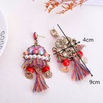 Buy Crunchy Fashion Colorful Brass Bohemian Tassel Earrings - Purplle
