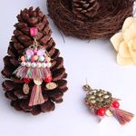 Buy Crunchy Fashion Colorful Brass Bohemian Tassel Earrings - Purplle