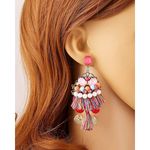 Buy Crunchy Fashion Colorful Brass Bohemian Tassel Earrings - Purplle
