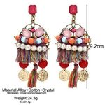 Buy Crunchy Fashion Colorful Brass Bohemian Tassel Earrings - Purplle