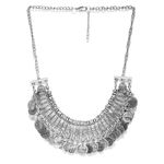 Buy Crunchy Fashion Oxidised Silver-Toned Afghan Necklace - Purplle