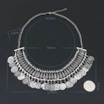 Buy Crunchy Fashion Oxidised Silver-Toned Afghan Necklace - Purplle