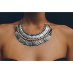 Buy Crunchy Fashion Oxidised Silver-Toned Afghan Necklace - Purplle