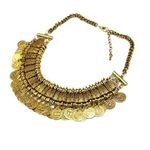 Buy Crunchy Fashion Oxidised Golden-Toned Afghan Necklace - Purplle