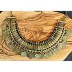 Buy Crunchy Fashion Oxidised Golden-Toned Afghan Necklace - Purplle