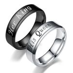 Buy Crunchy Fashion 2PCS Her King His Queen Couples Rings - Purplle