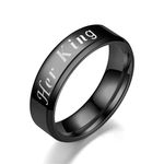 Buy Crunchy Fashion 2PCS Her King His Queen Couples Rings - Purplle