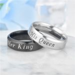 Buy Crunchy Fashion 2PCS Her King His Queen Couples Rings - Purplle