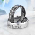 Buy Crunchy Fashion 2PCS Her King His Queen Couples Rings - Purplle
